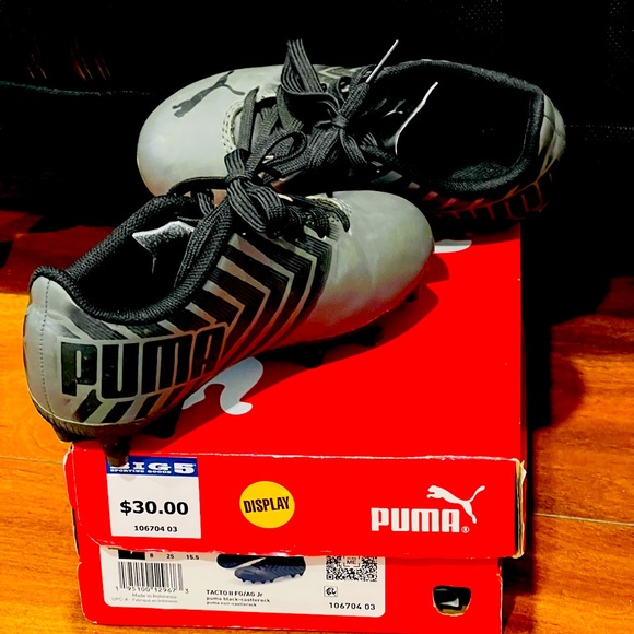 Puma Tacto II FG/AG Youth Soccer Cleats | 9 Unisex | Blk Castlerock | Preowned - Picture 7 of 9